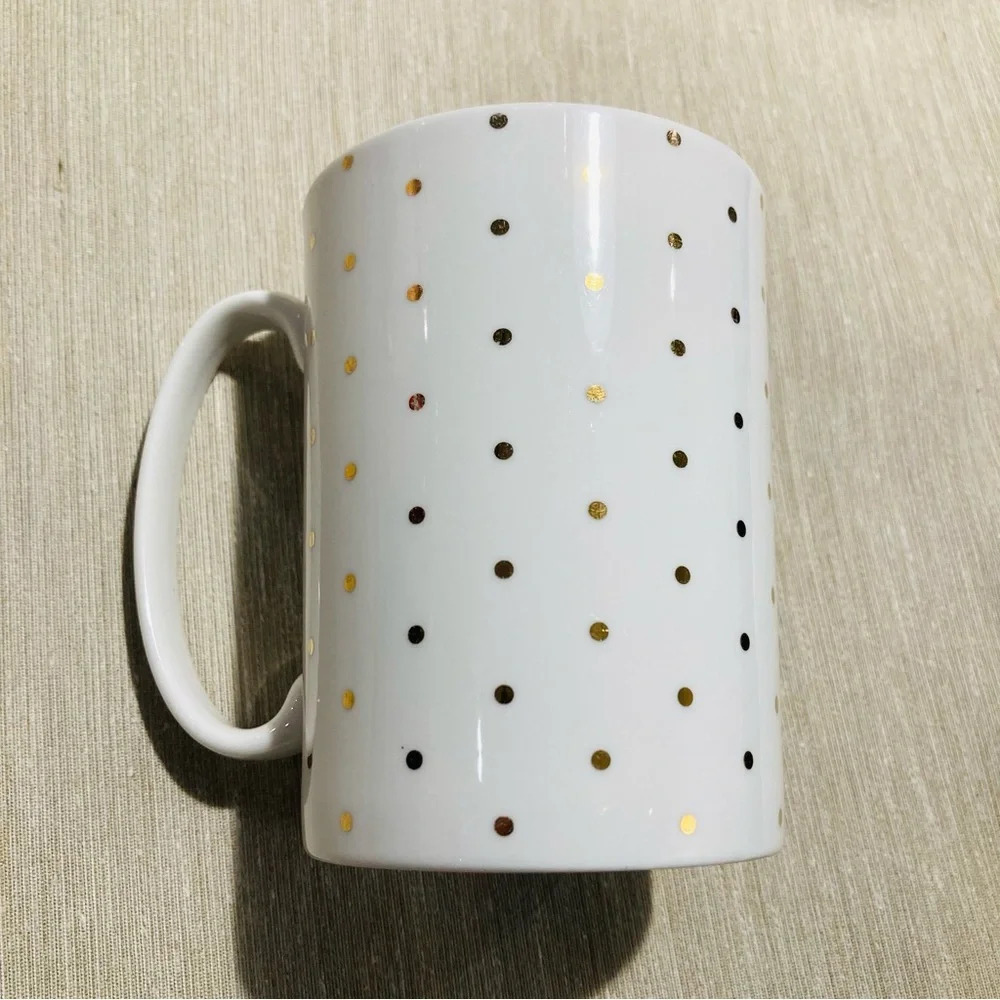 KATE SPADE Lenox Gold Micro Dots Fine China 10 fl oz Mug